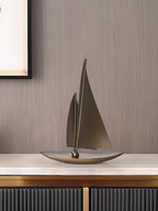 Luxury retro sailboat decoration, symbolizing smooth sailing, suitable for home living room, study, wine cabinet, and office desktop.